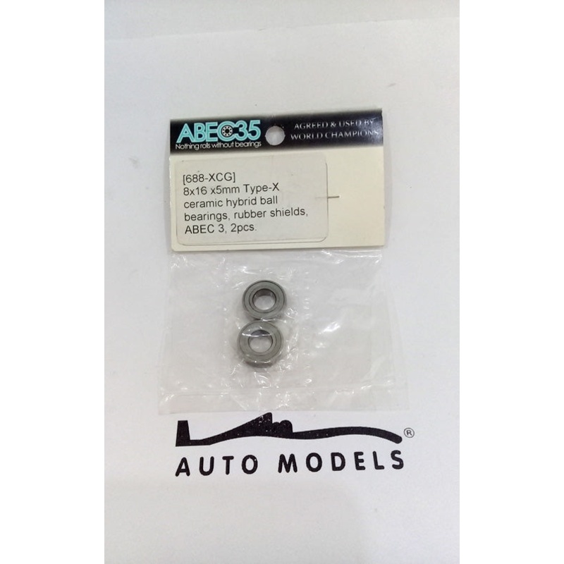 ABEC35 Bearing 8x16x5mm Type-X Ceramic Hybrid Light Grey Rubber Shield