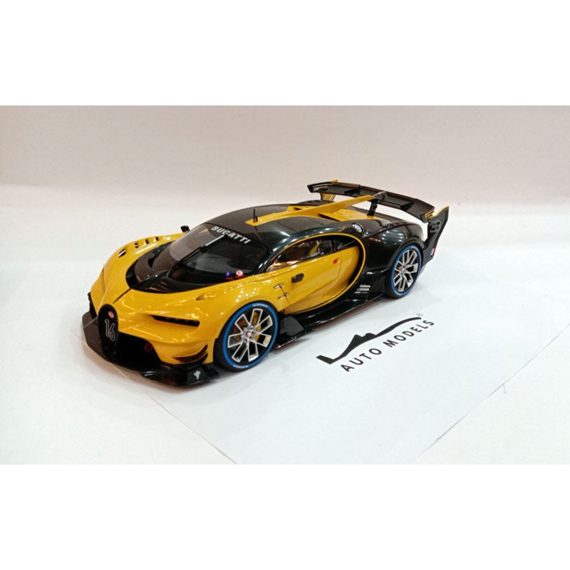 Autoart Bugatti Vision GT Giallo Midas/Black Carbon Gold Black