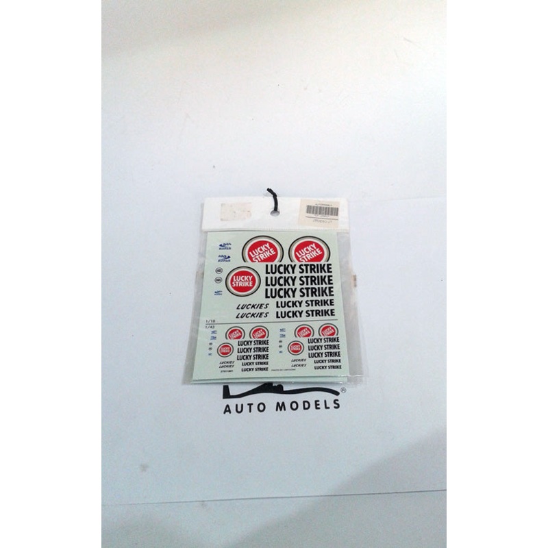 1/18 & 1/43 Lucky Strike Decals