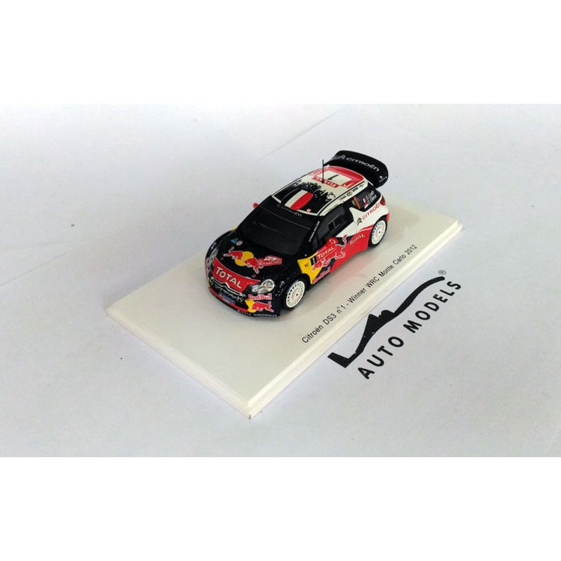 Spark Model Citroen DS3 WRC N. 1 Winner Monte Carlo 2012 Black Red