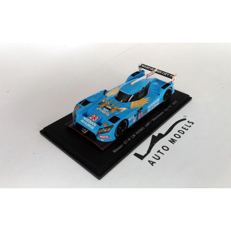 Spark Model Nissan GT-R LM Nismo LMP1 Manchester City FC 2015 Light Blue