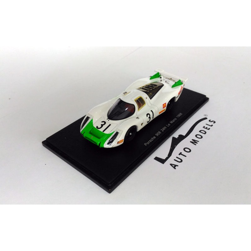 Spark Model Porsche 908 N.31 Le Mans 1968 Herrmann White Green