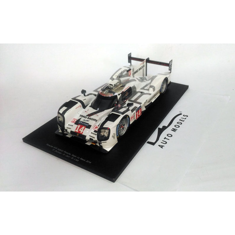 Spark Model Porsche 919 2.0L Turbo V4 Hybrid Team Porsche N.14 24h Le Mans 2014 M.Lieb – R.Dumas – N.Jani White Light Grey