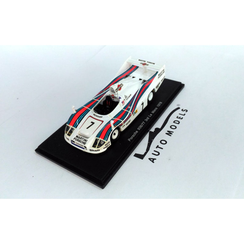 Spark Model Porsche 936/77 2.1L F6 Turbo Team Martini Racing N.7 3rd 24h Le Mans 1978 H. Haywood – P. Gregg –  R. Joest White Red Light Blue