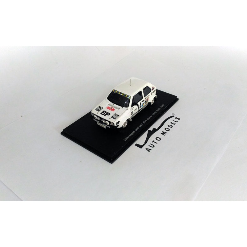Spark Model Volkswagen Golf MKI (Night Version) N.14 Rally Montecarlo 1980 J.L. Therier – M.Vial White