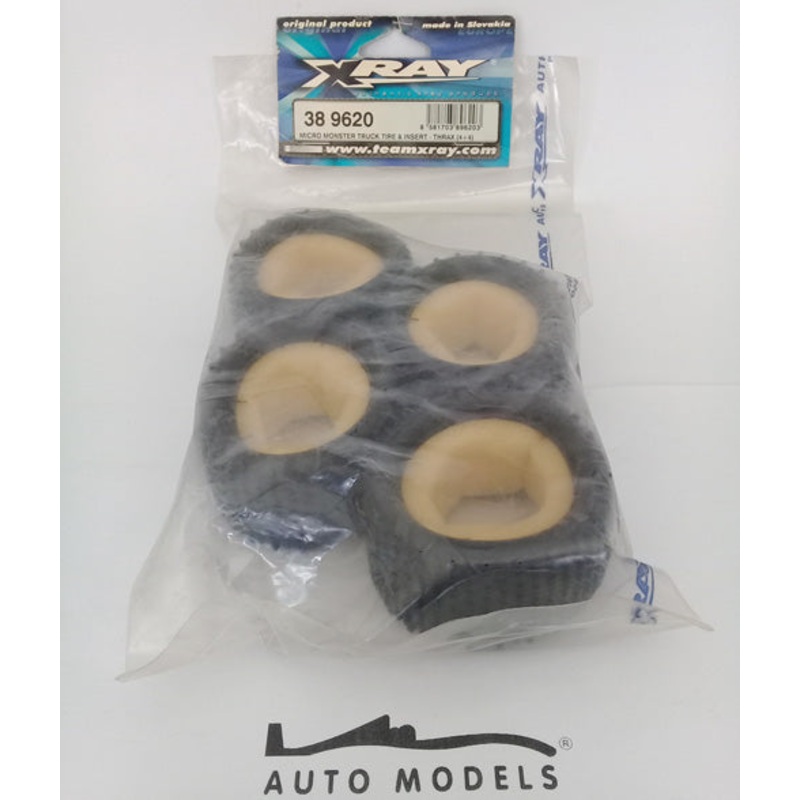 XRAY Micro Monster Truck Tire & Insert – Thrax (4+4)