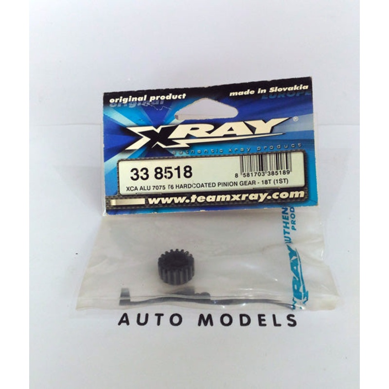 XRAY XCA Aluminum 7075 T6 Hardcoated Pinion Gear – 18T 1st