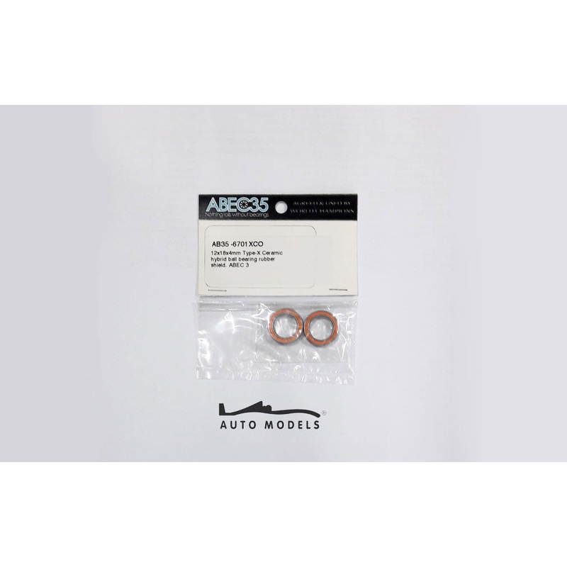 Abec35 Bearing 12x18x4mm Type-X Ceramic Hybrid Ball Bearings Rubber Shields