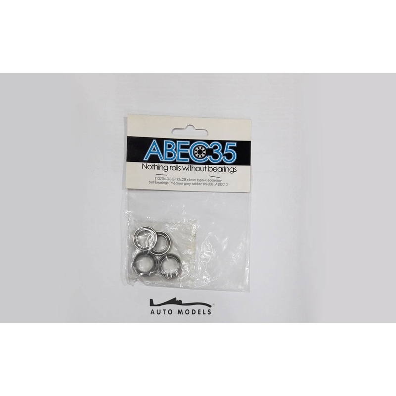 ABEC35 Bearing 13x20x4mm Type-X Economy Ball Bearings Medium Grey Rubber Shileds