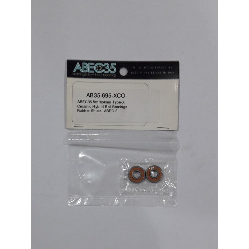 ABEC35 Bearing 5x13x4mm Type-X Ceramic Hybrid Ball Bearings Rubber Shields