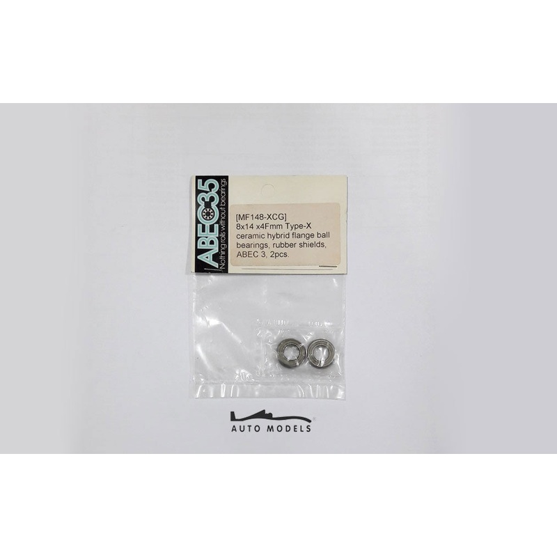 ABEC35 Bearing 8x14x4Fmm Type-X Ceramic Hybrid Flange Rubber Shields