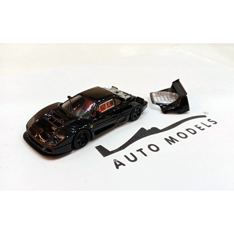 Stance Hunters Ferrari F40 LM RV Running Alloy Car Model Black