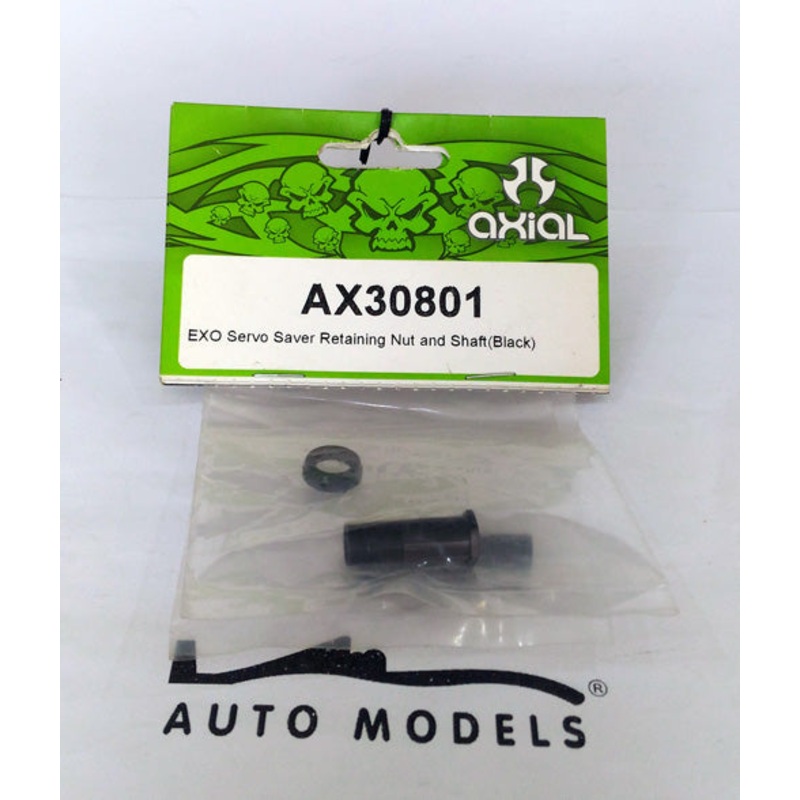 Axial Racing Exo Servo Saver Retaining Nut & Shaft (Black)
