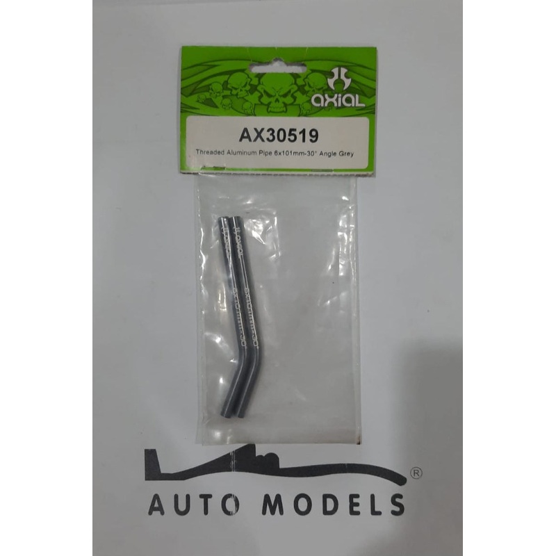 Axial Racing Threaded Aluminium Pipe 6101mm -30 deg Angle (2pcs Grey)