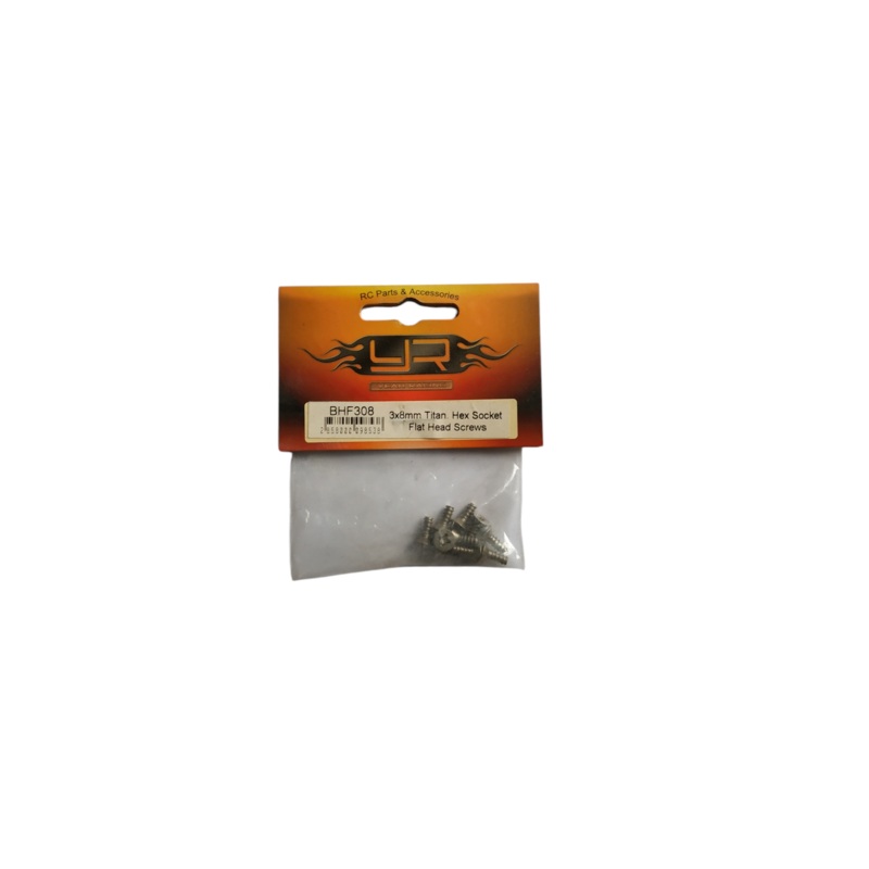 3x8mm Titanium Hex Socket Flat Head Screw