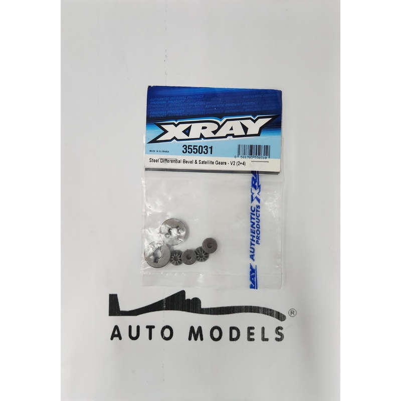 XRAY Steel Differential Bevel & Satellite Gears – V2 (2+4)
