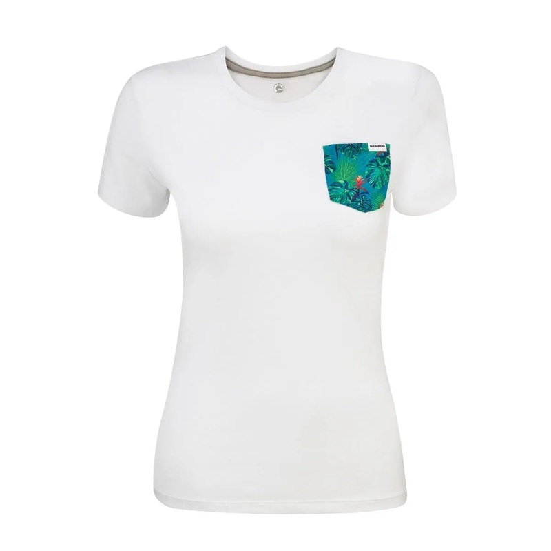 LADIES ALOHA POCKET T-SHIRT|WHITE|SM|MD|LG|XL