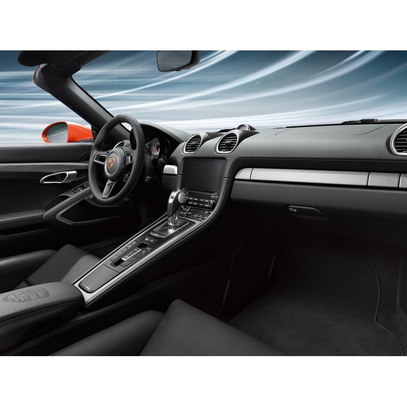 Brushed aluminum interior package