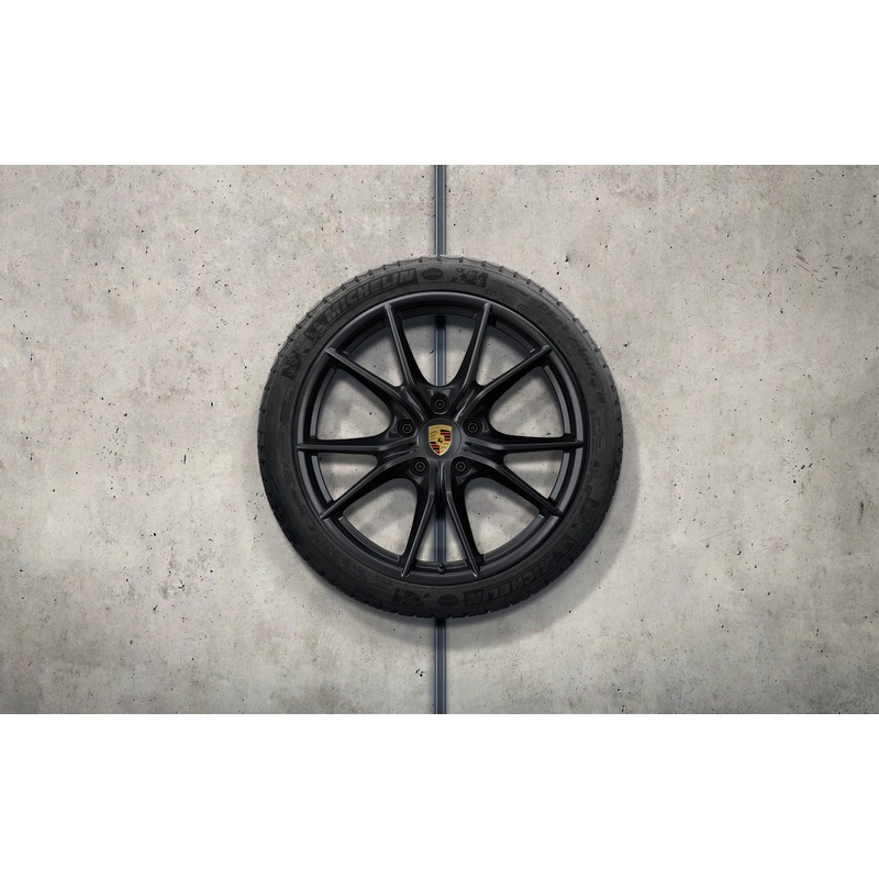 20 Carrera S Winter Wheel and Tire Set Painted in Black (satin-gloss) – 982