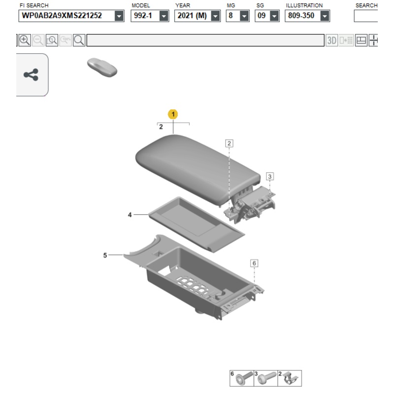 Center Console Cover – Chalk