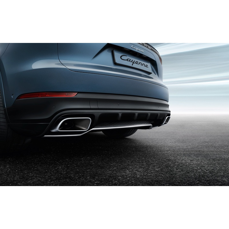 Stainless-steel rear trim|w/o Towbar System|w/ Towbar System|w/ Towbar System [Req’d]