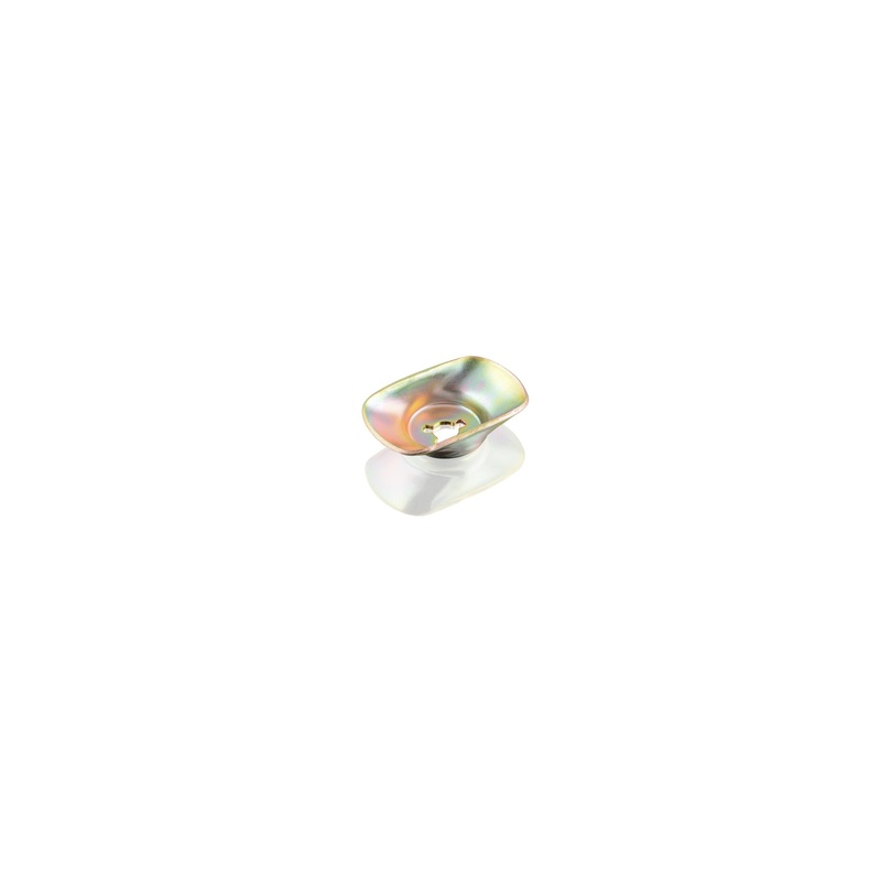 Stop plate for shock absorber, rear