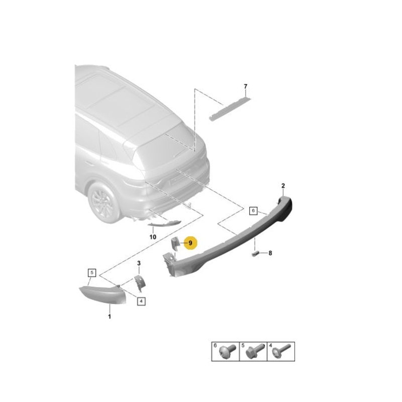 TRIM FOR REAR LIGHT CAYENNE|Left|Right