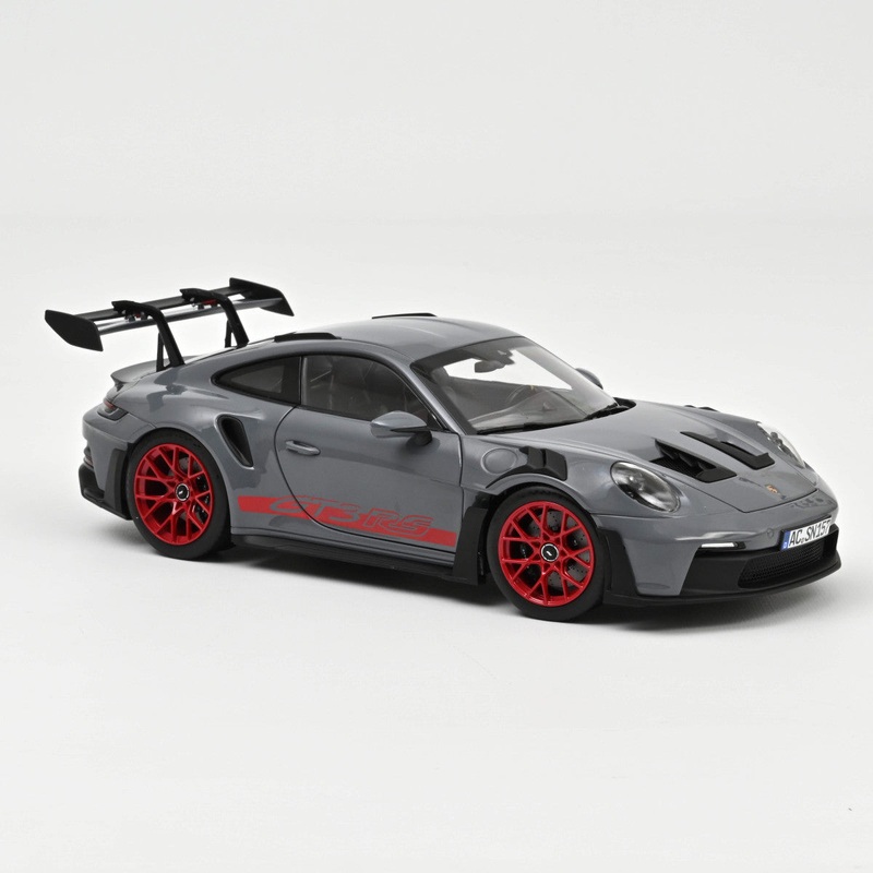 [1/18 Scale] 2021 Porsche 911 GT3 RS in Artic Grey with Pyro Red Accents by Norev
