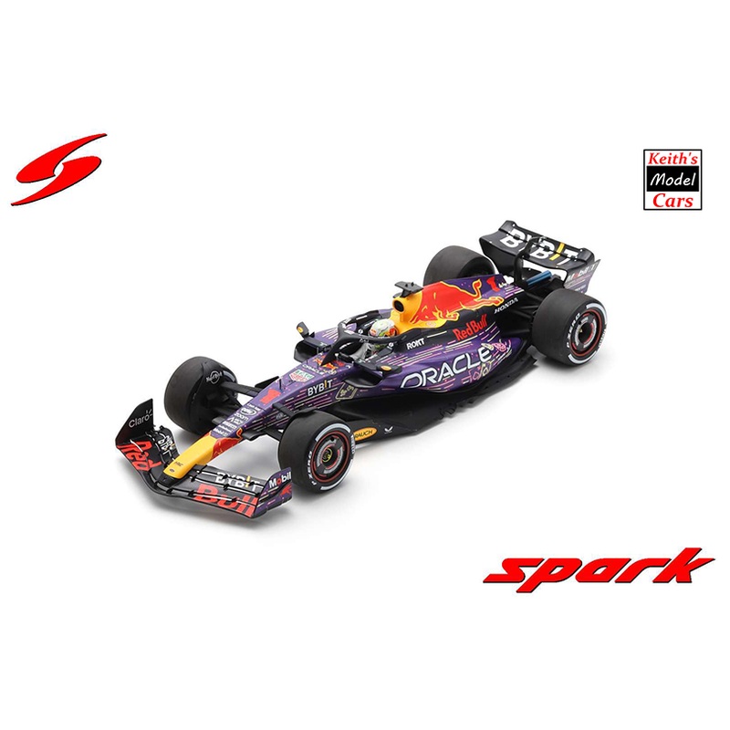 [1/18 Scale] Red Bull Racing RB19 – Las Vegas GP 2023 – Winner (No.1 – M. Verstappen) by Spark Models