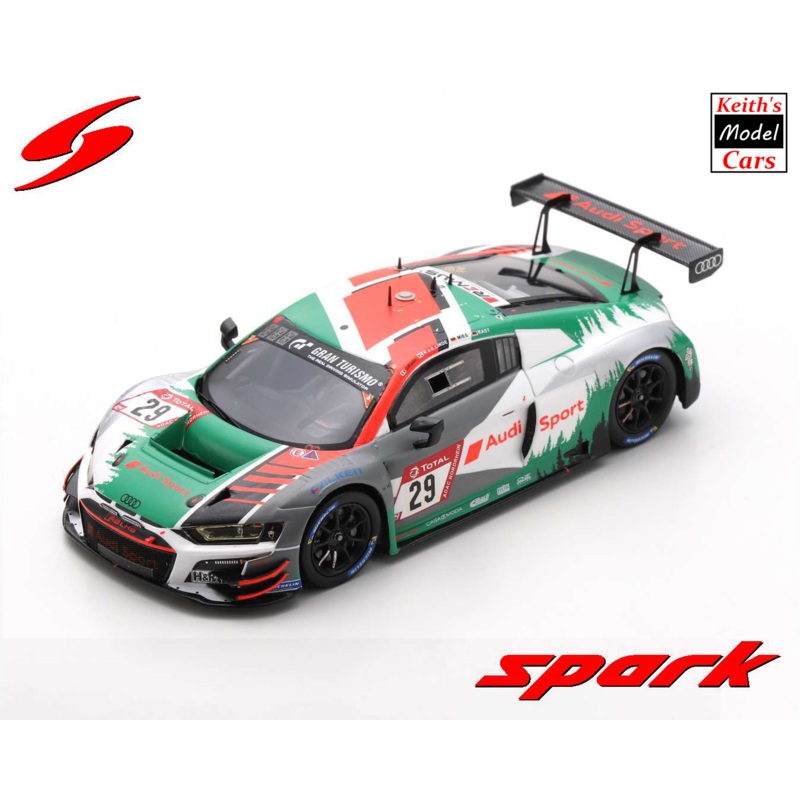 [1/43 Scale] Audi R8 LMS GT3 – Audi Sport Team – 6th Place 24H Nrburgring 2020 (No.29) by Spark Models