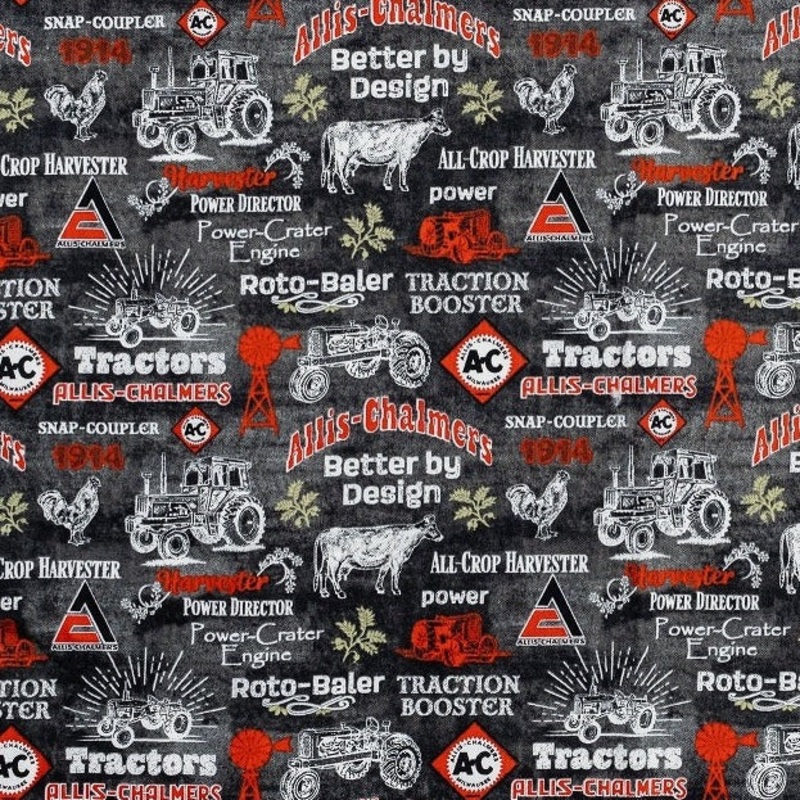 Allis Chalmers Chalkboard Fabric, black