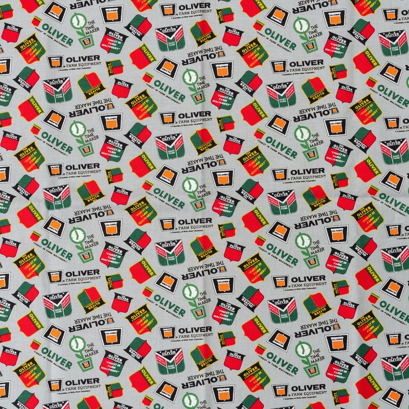 Oliver Logo Fabric, Light Gray