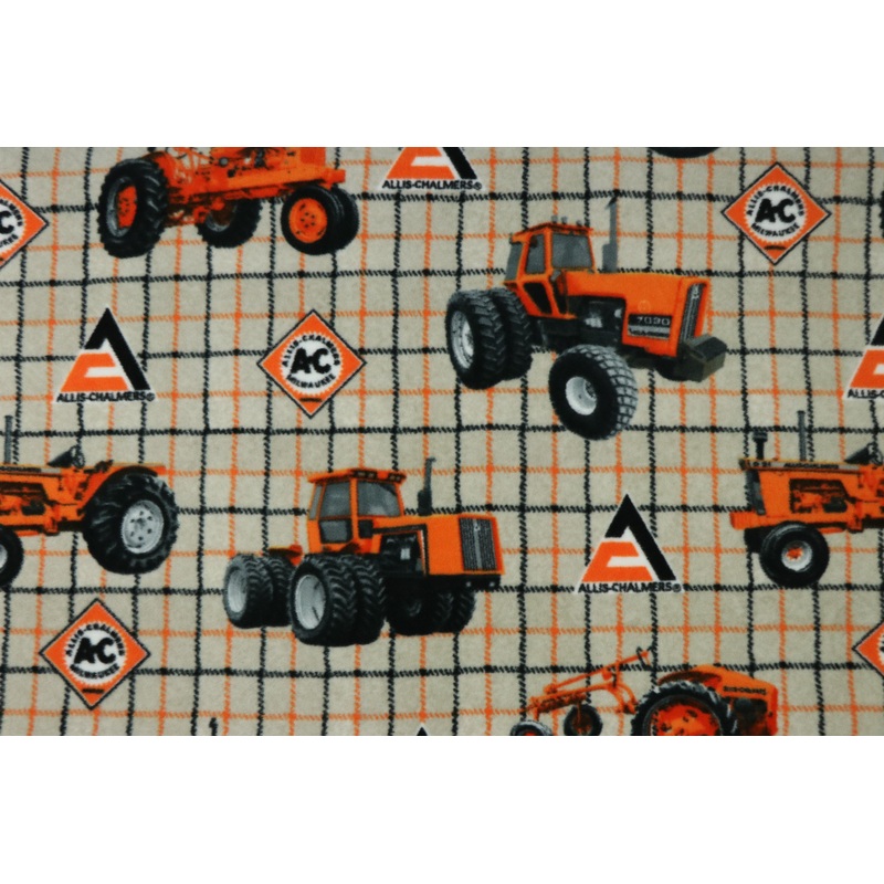 Allis Chalmers Fleece, Plaid, Tan