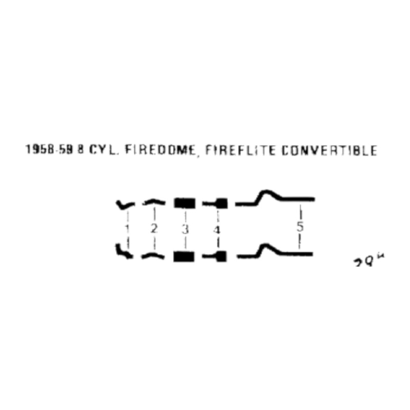 1958-59 DeSoto Fireflite Convertible 8 Cyl Engine Dual Exhaust System