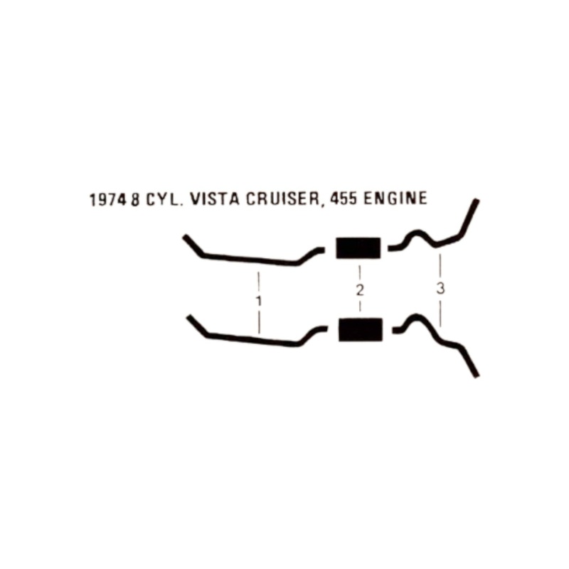 1974 Oldsmobile Vista Cruiser 455 Engine Dual Exhaust System