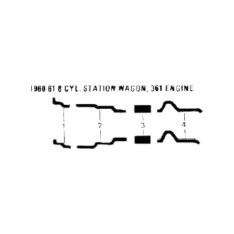 1960-61 Plymouth Station Wagon 361 Engine Dual Exhaust System