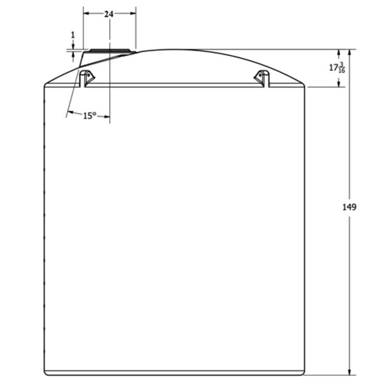 6500 Gallon White Polyethylene Tank