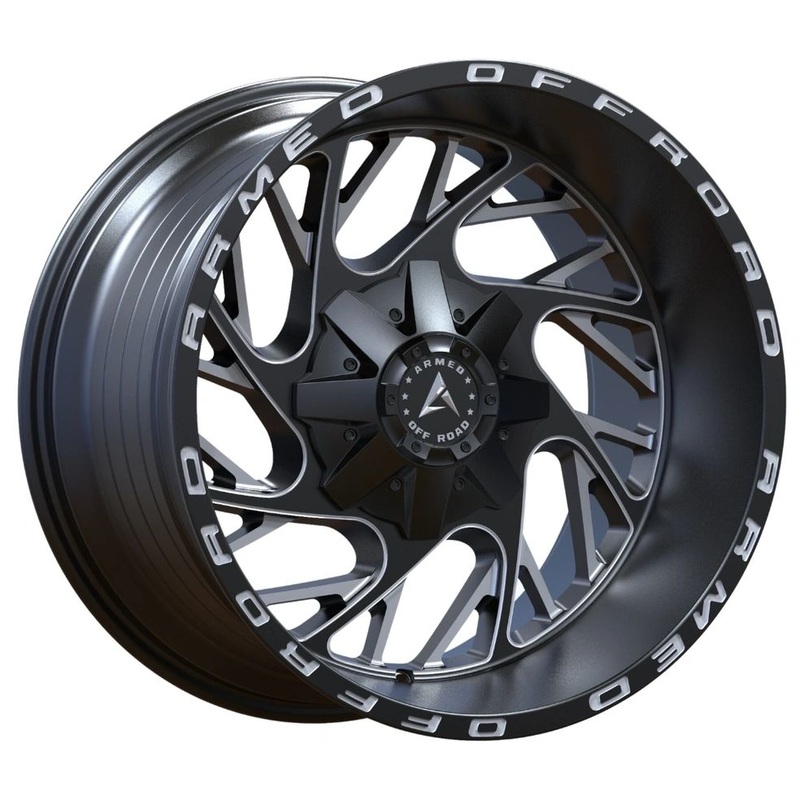 Armed OffRoad Carnage LP36 20X10 Blank ET -24mm Gloss Black Milled