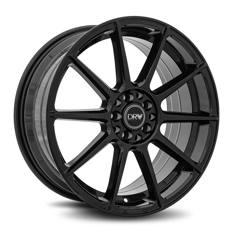 DRW D10 17X7 5X100 / 5X114.3 40mm Gloss Black