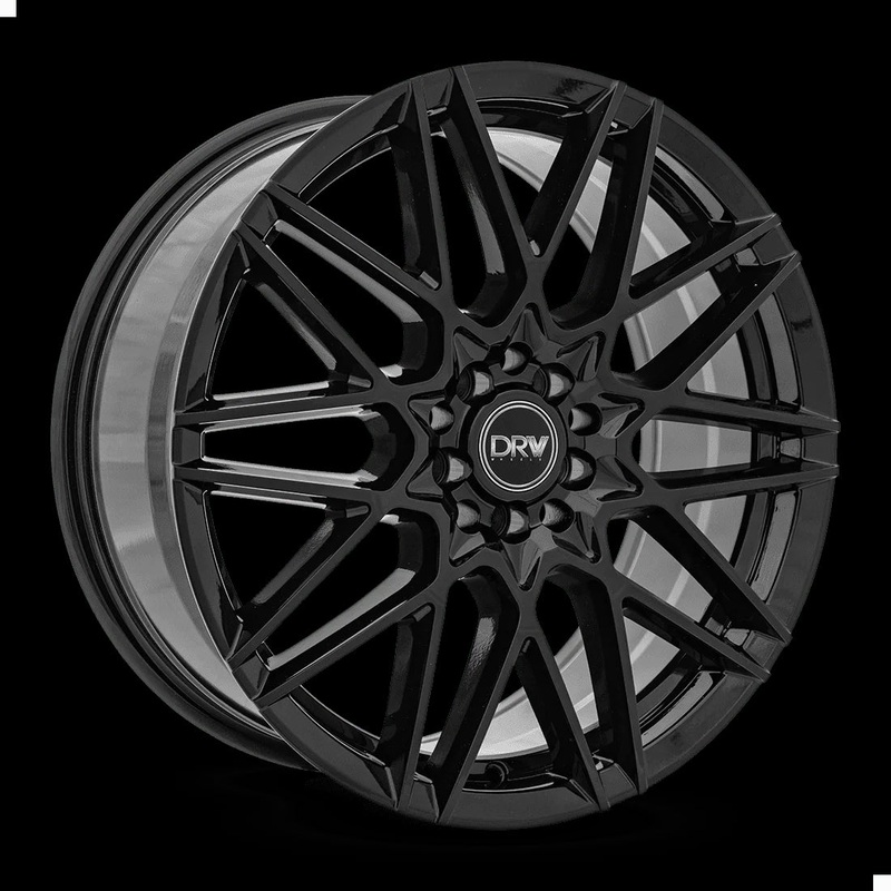 DRW D17 17X7 5X108 / 5X114.3 40mm Gloss Black