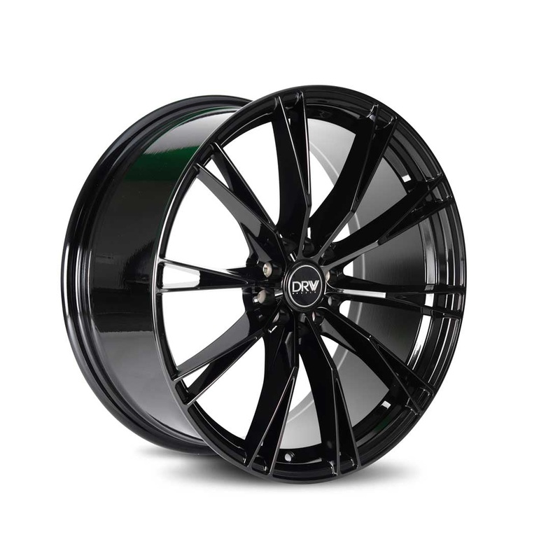 DRW D23 17X7.5 5X100 / 5X114.3 38mm Gloss Black