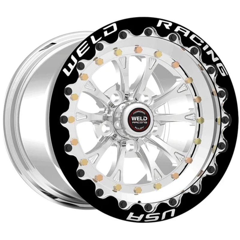 Weld Racing Vitesse Beadlock 15X8 5X120.65 ET -25mm Polished Center – Polished Shell