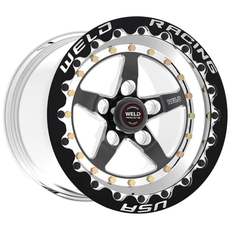 Weld Racing Weldstar Beadlock 15X10 5X120 ET 51mm Black Center – Polished Shell