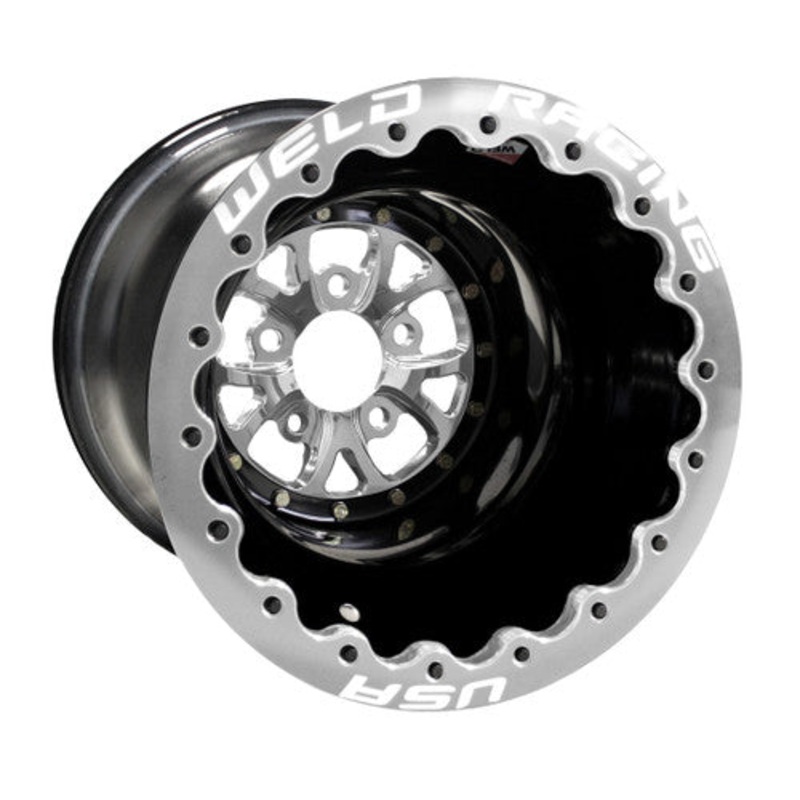 Weld Racing V-Series 16X16 5X127 ET -89mm Polished Center – Black Shell