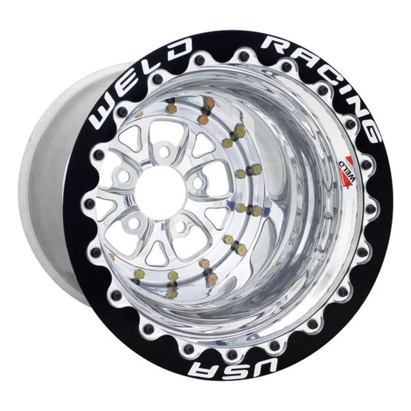 Weld Racing V-Series 16X16 5X127 ET -89mm Polished Center – Polished Shell