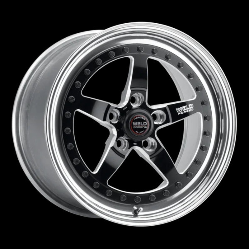 Weld Racing Weldstar 17X5 5X120.65 ET -20mm Black Center – Polished Shell
