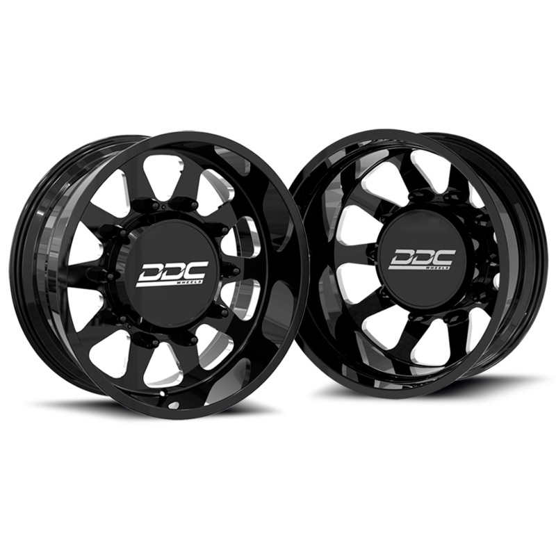 DDC The Ten Forged 22X8.25 8X170 Black Milled SS Fronts 99-04 Ford F-350