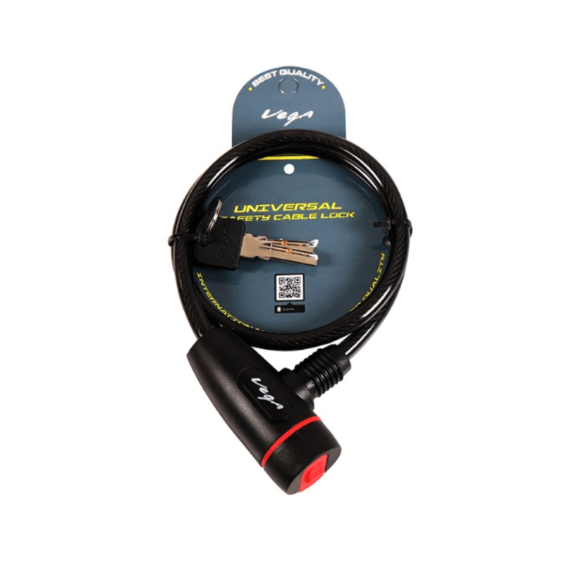 Vega Helmet Safety Cable Lock – Black