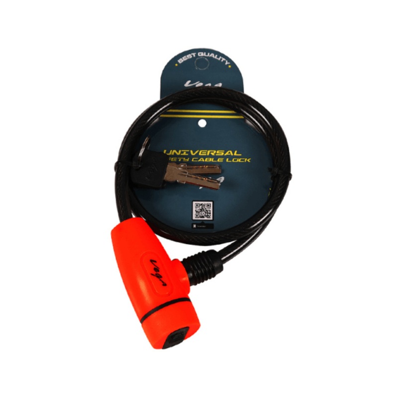 Vega Helmet Safety Cable Lock – Red