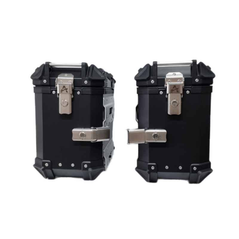 Asiatic Aluminium 38ltr Side Panniers – Black